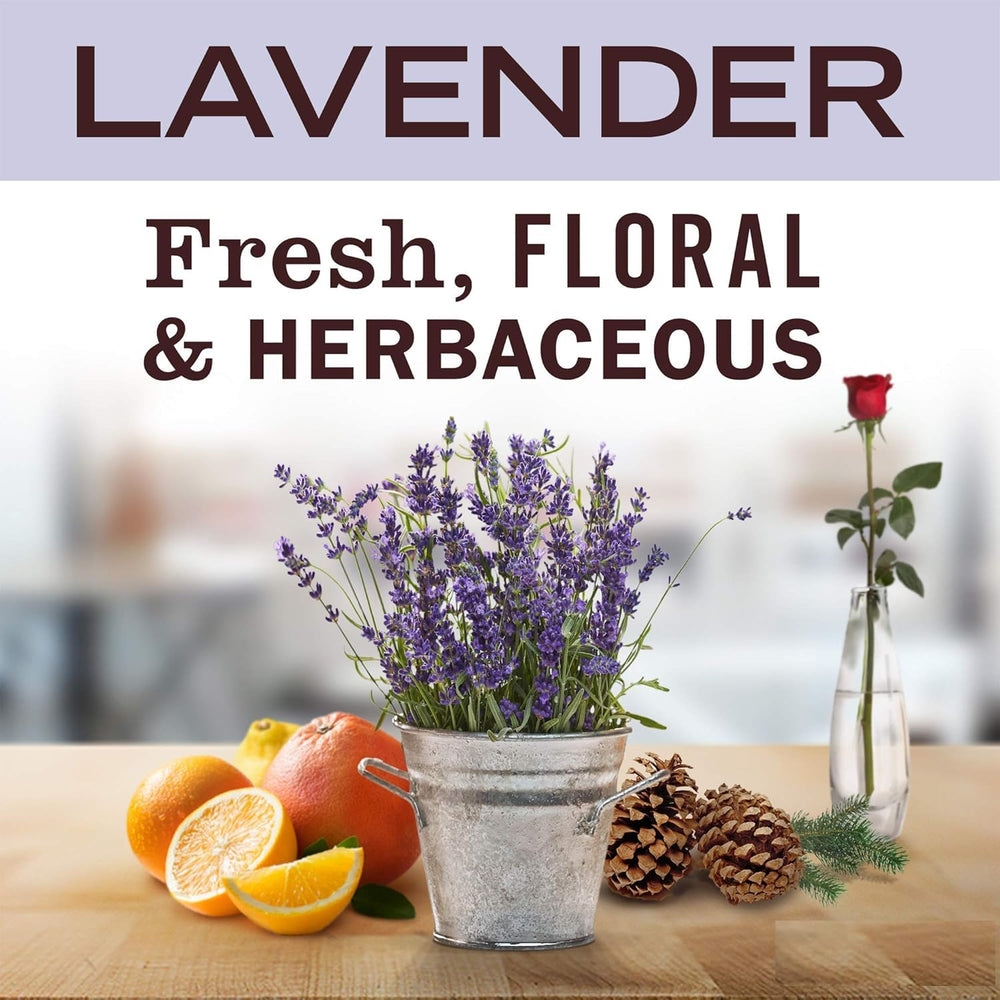Red Barn Lavender Aromatherapy candle close-up highlights clean-burning soy wax