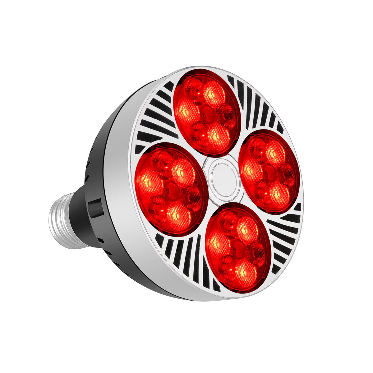 Red Light Lamp front view shows compact home design for easy use.