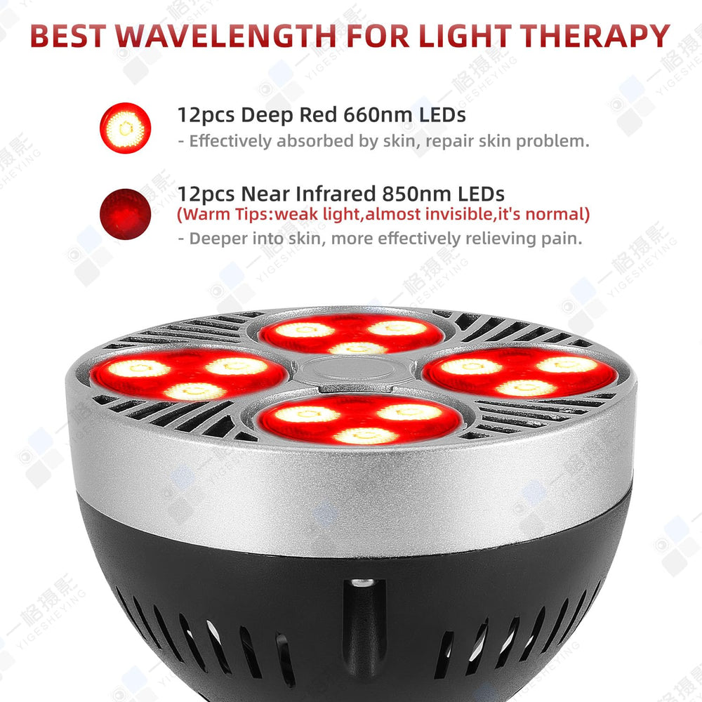 Red Light Lamp LEDs lit with 660nm and 850nm for versatile output.