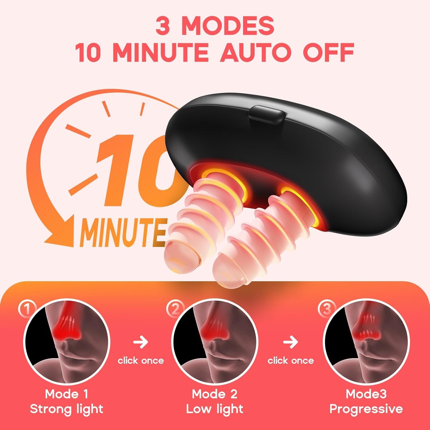 Red Light Therapy for Nose soft rubber nasal plugs for comfortable fit