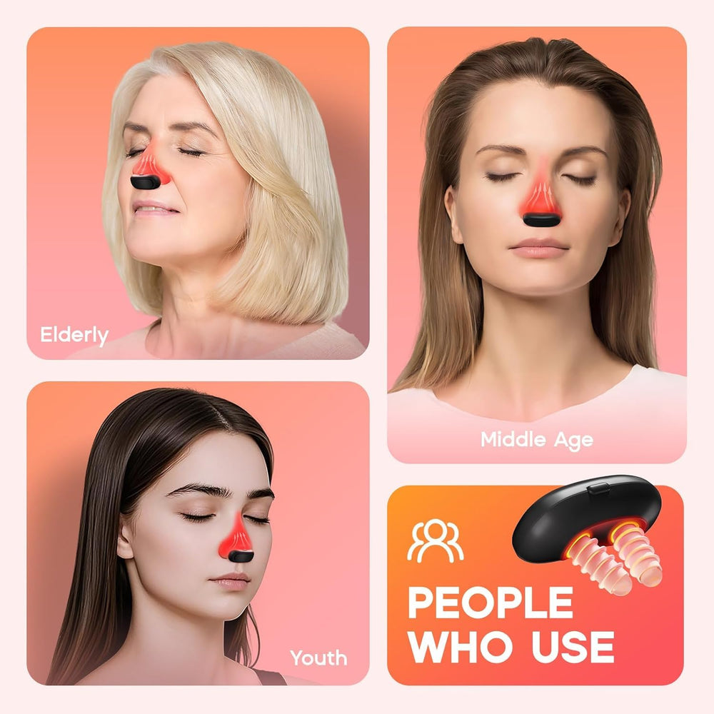 Red Light Therapy for Nose in-use scenario suggesting 2-3 sessions daily