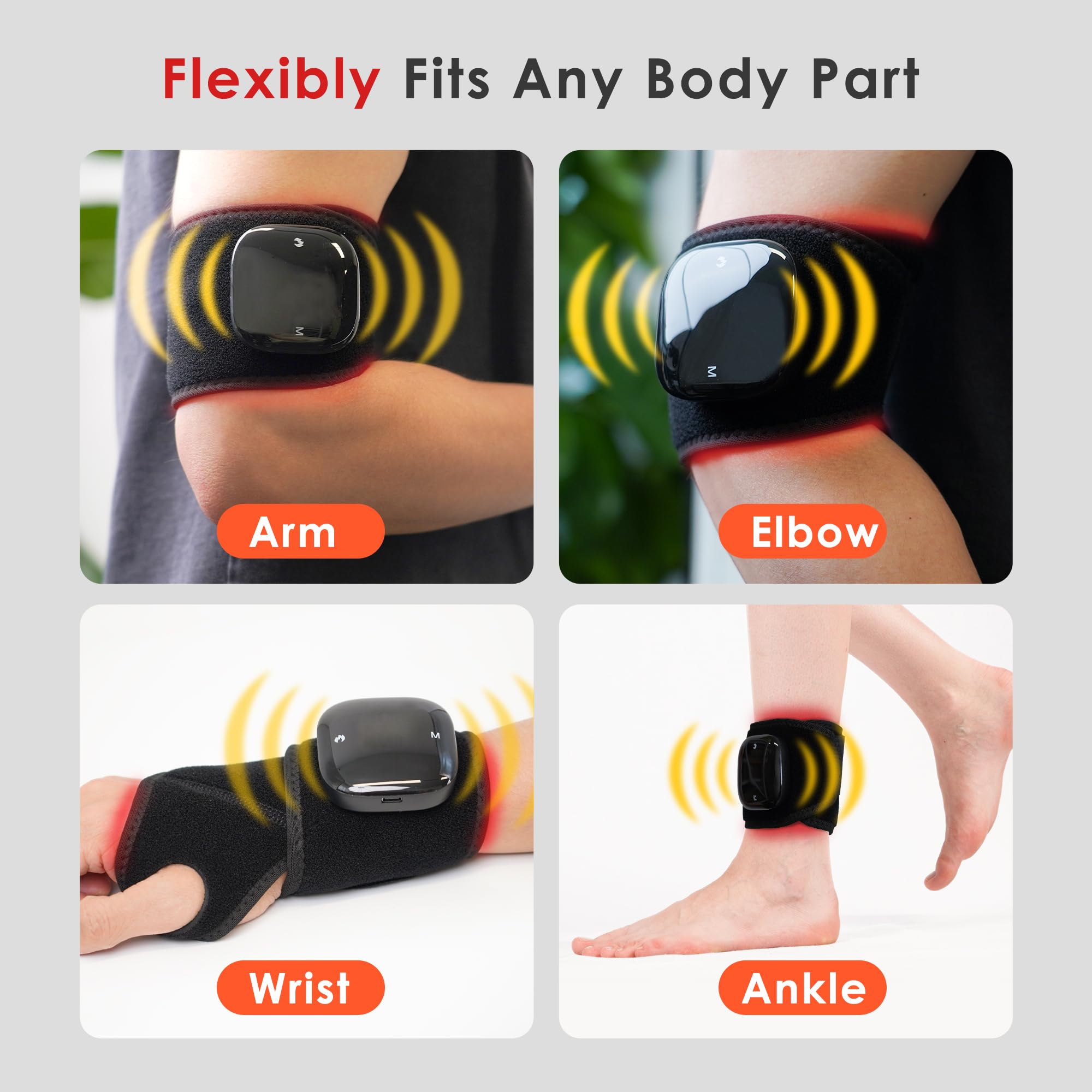 Red Light Therapy Wristband wrist-to-knee versatility for multiple joints.