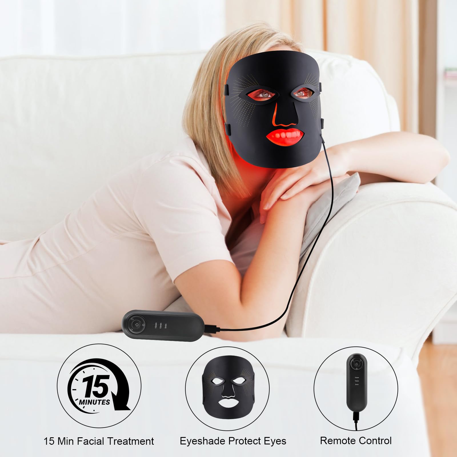 Red Mitochondria 7-color LED spectrum for versatile home skincare