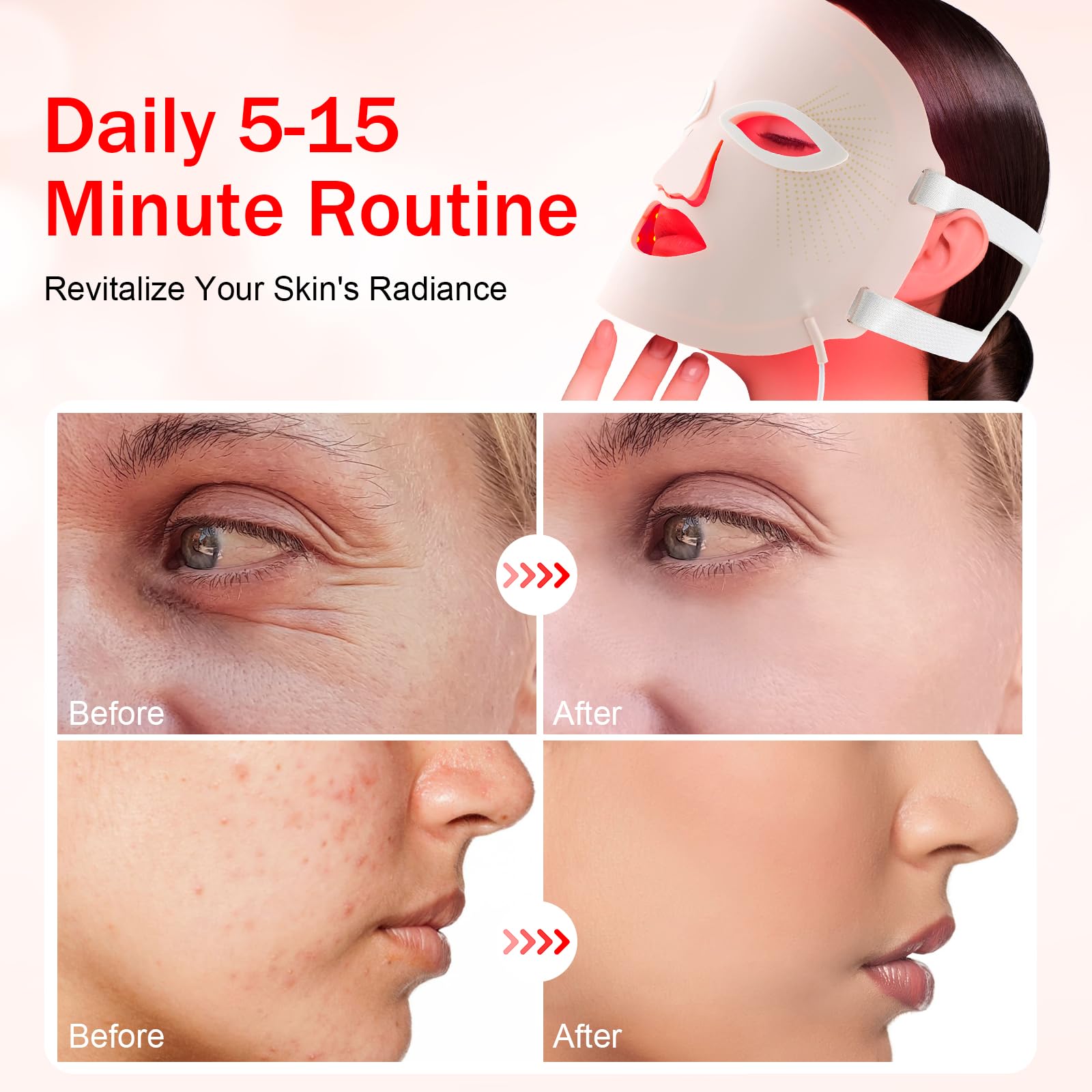Red Mitochondria seven-color LED panel offering versatile skin care options