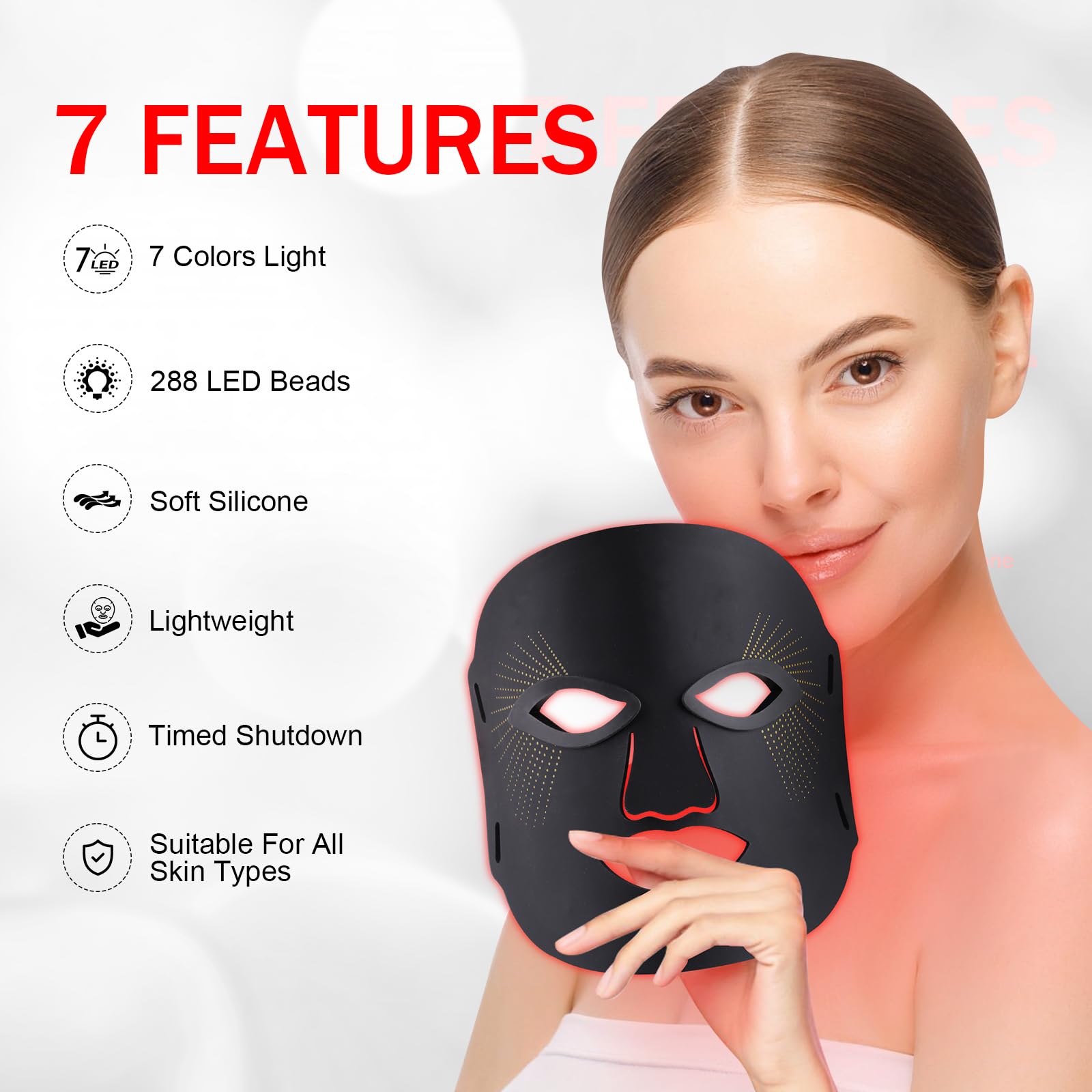 Red Mitochondria silicone mask showing soft design for comfortable wear