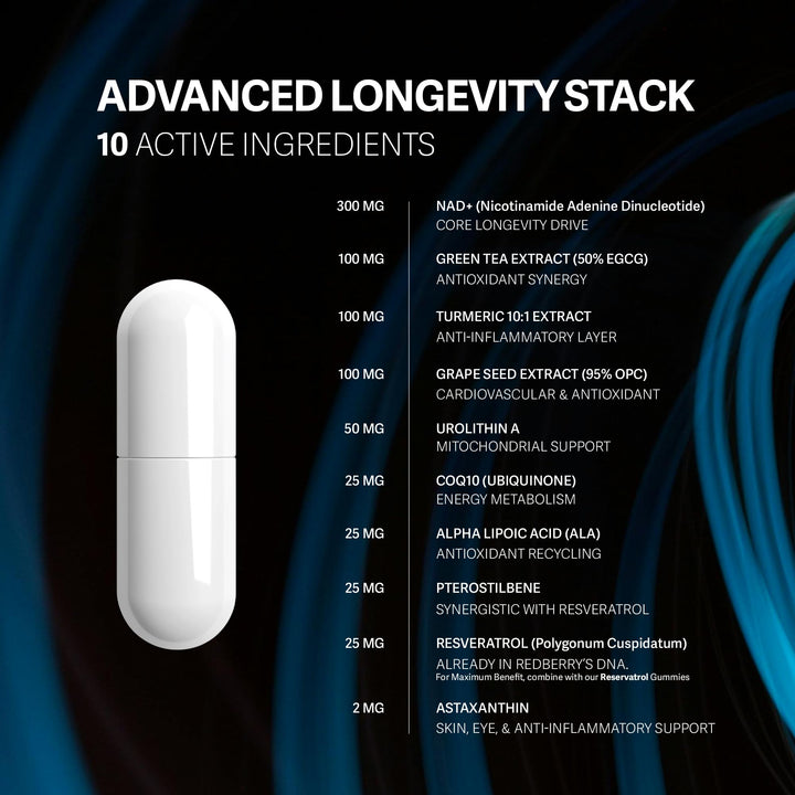 Redberry NAD CoQ10 integration supports cellular energy pathways.