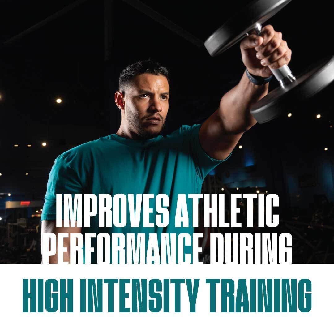 Athlete using Redcon1 Creatine Monohydrate for pre- and post-workout support.