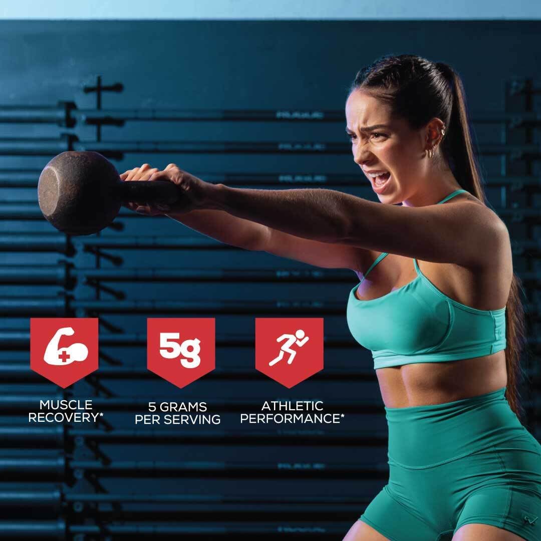 Close-up of Redcon1 Creatine Monohydrate label with transparent ingredients.