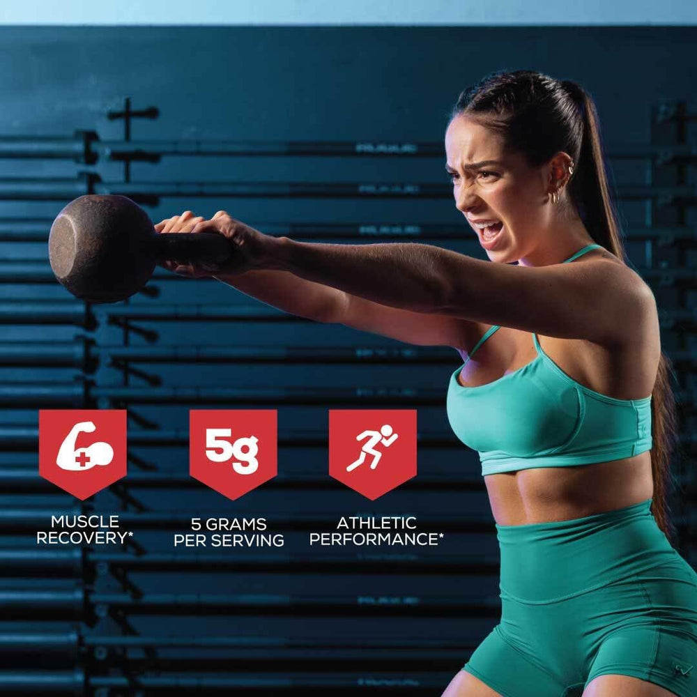Close-up of Redcon1 Creatine Monohydrate label with transparent ingredients.