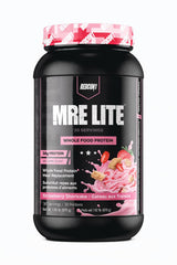 Glassed REDCON1 MRE Lite Strawberry Shortcake shake showing creamy texture and flavor appeal