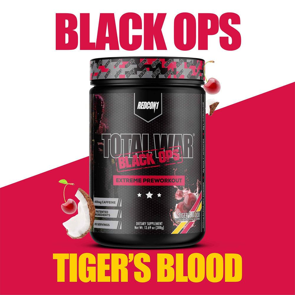 Athlete mid-workout experiencing focus and pumps with Total War Black Ops