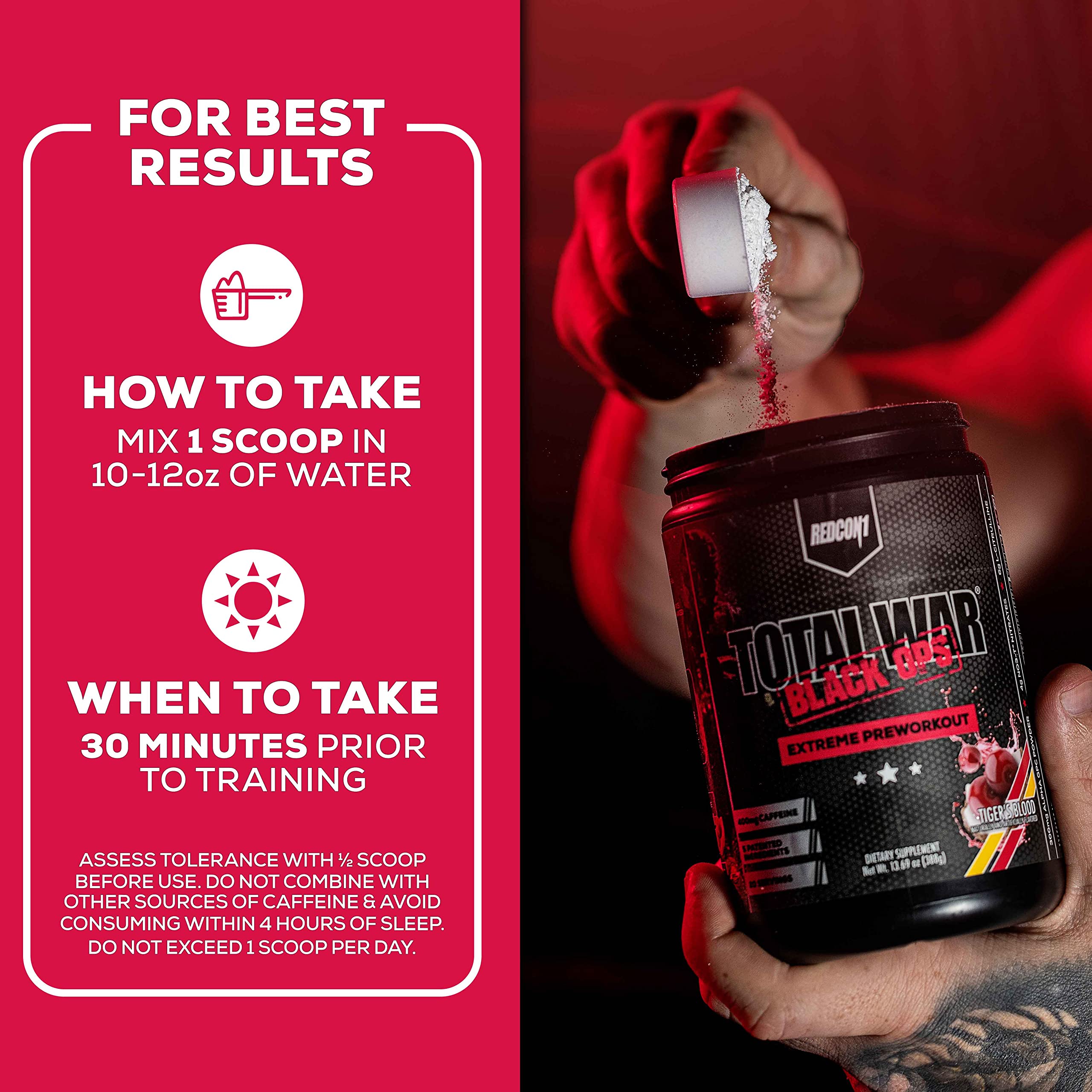 Dramatic muscle pumps during a heavy set with Black Ops