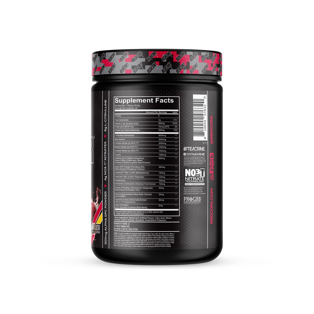 Redcon1 Total War Black Ops powder scoop ready for pre-workout energy