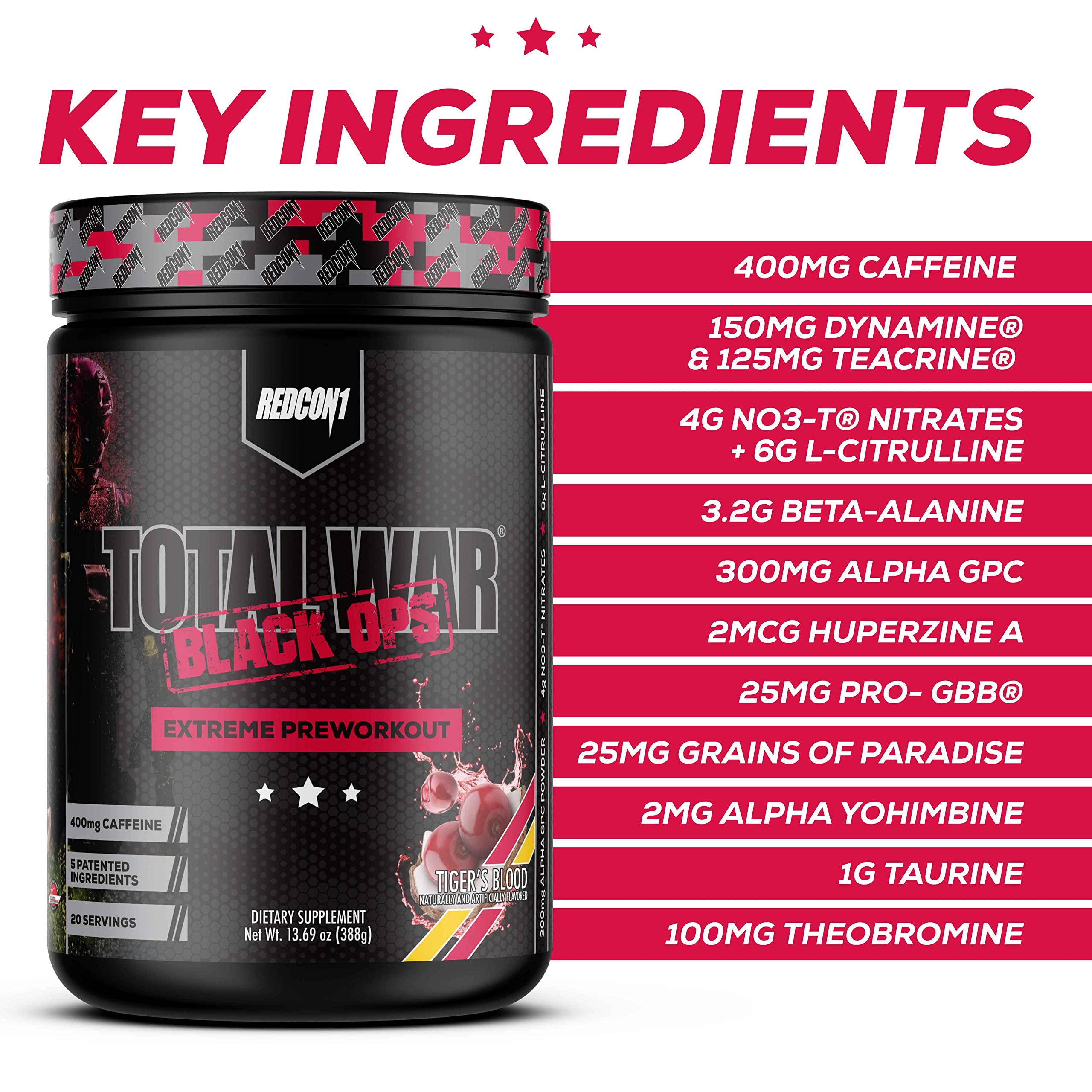Person mixing or stacking with other supplements using Total War Black Ops