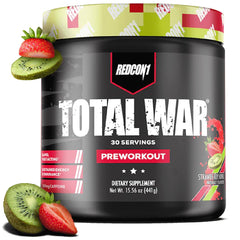 RedCon1 Total War Strawberry Kiwi scoop for flavor-packed energy during workouts.
