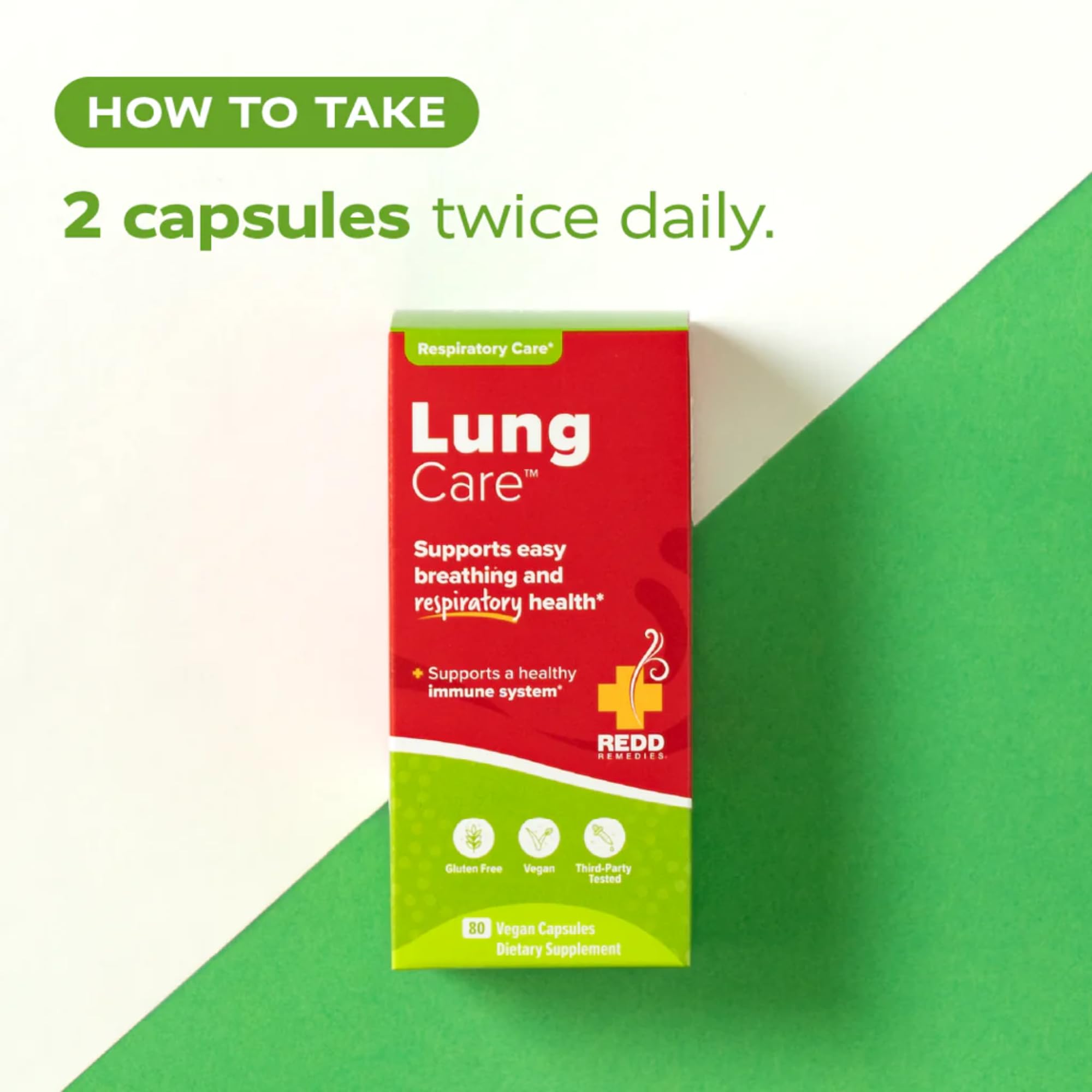 Redd Remedies Lung Care in a morning routine setup