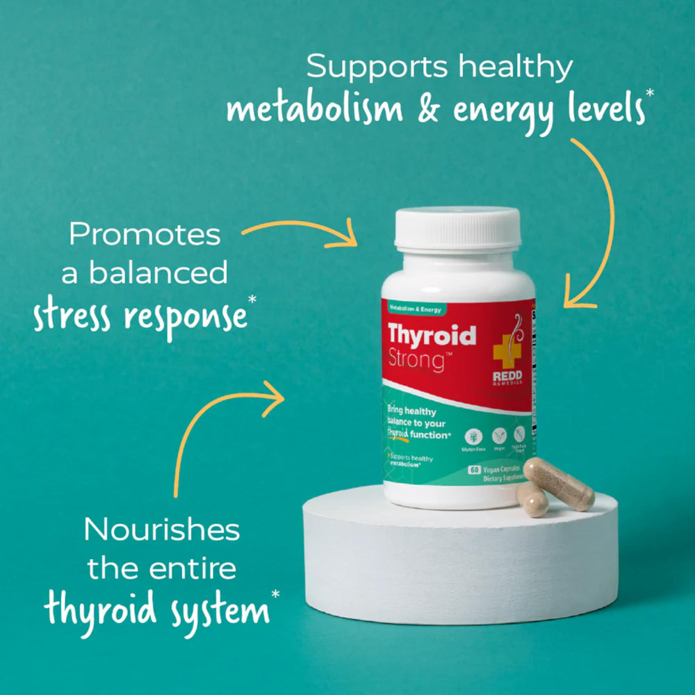 Redd Remedies Thyroid Strong capsules—easy, everyday dosing for resilience