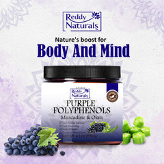 Reddy Naturals Purple Polyphenols scoop for easy daily dosing and consistency.