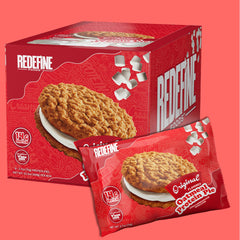 REDEFINE Oatmeal Protein Pie original marshmallow-cream close-up, ideal for a dessert-like snack