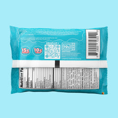 Single bar close-up of REDEFINE Oatmeal Protein Pie with creamy SKIPPY swirl