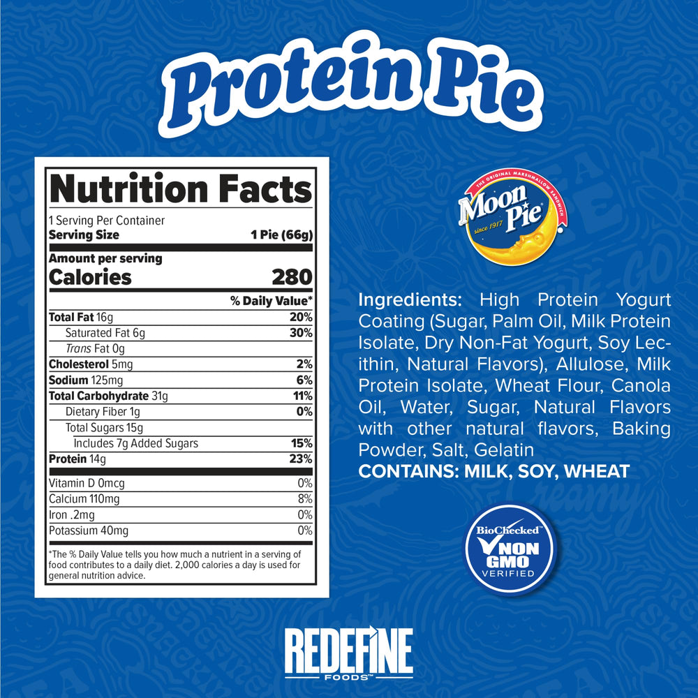 REDEFINE Protein Pie Vanilla outer coating close-up highlights a crisp bite