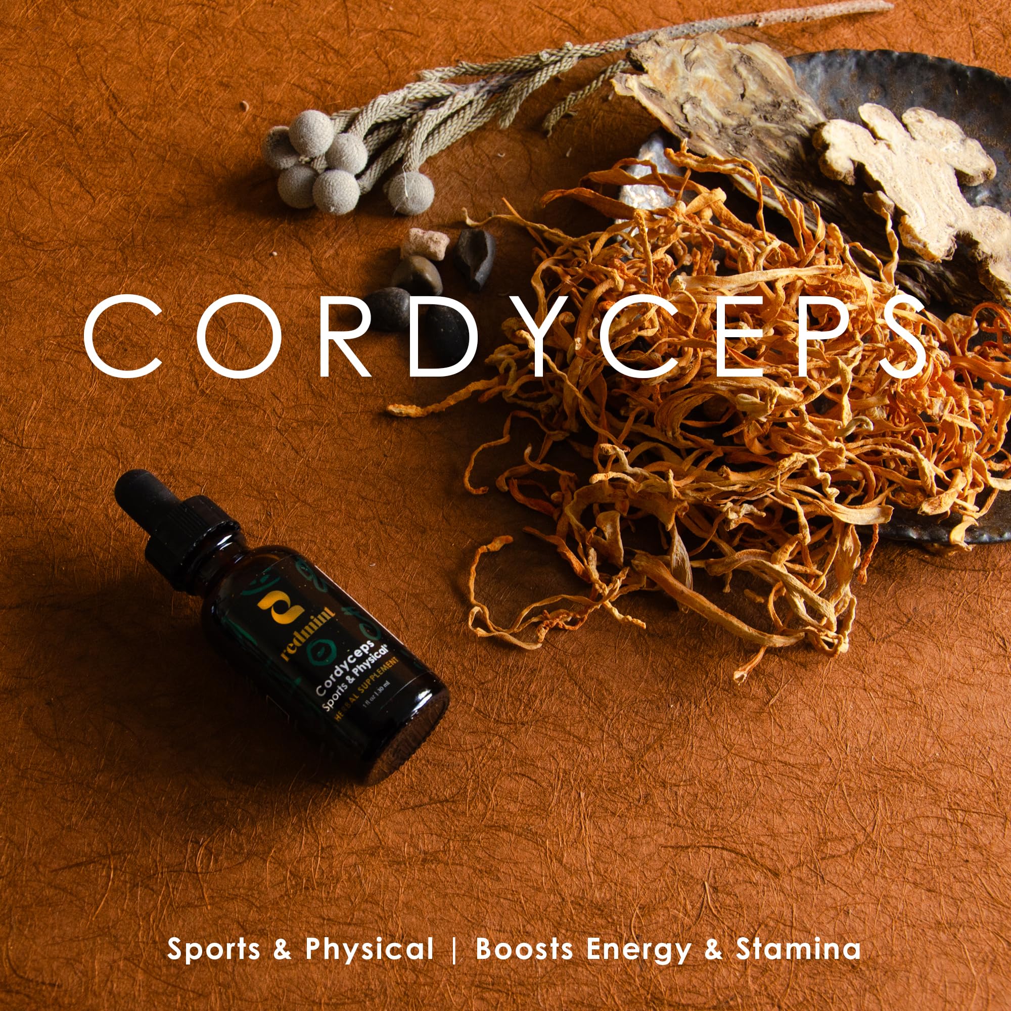 Redmint Cordyceps dropper close-up enabling controlled servings.