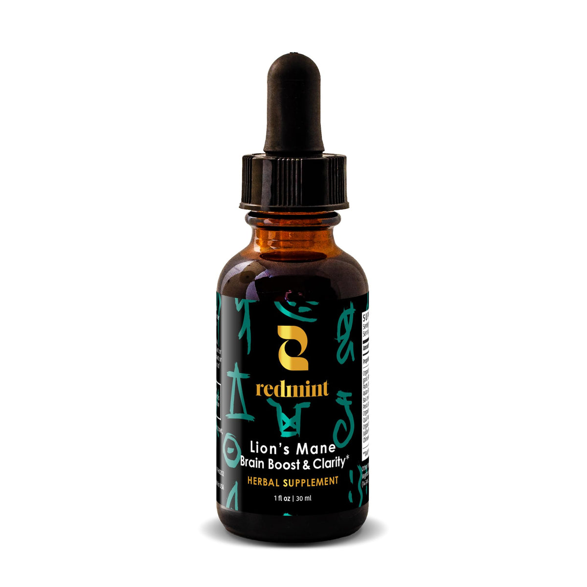 Redmint Lion's Mane tincture bottle for daily focus support.