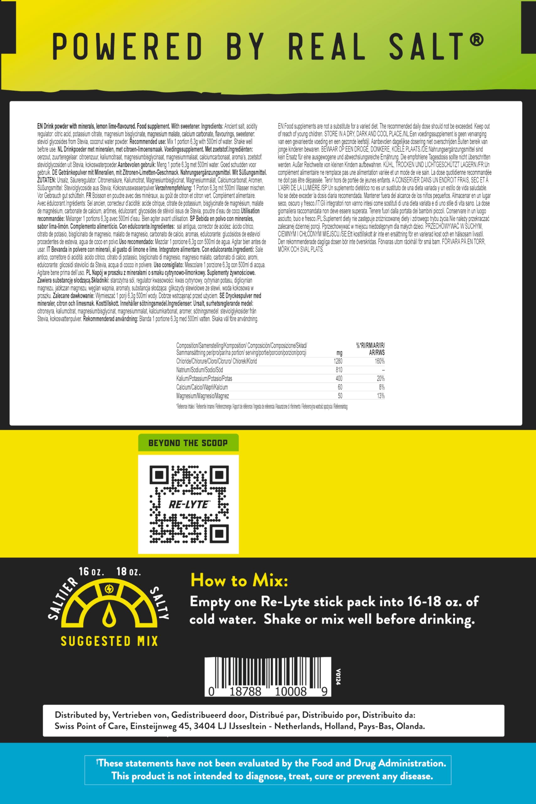 Redmond Re-Lyte Lemon Lime energy on the go in gym bag.