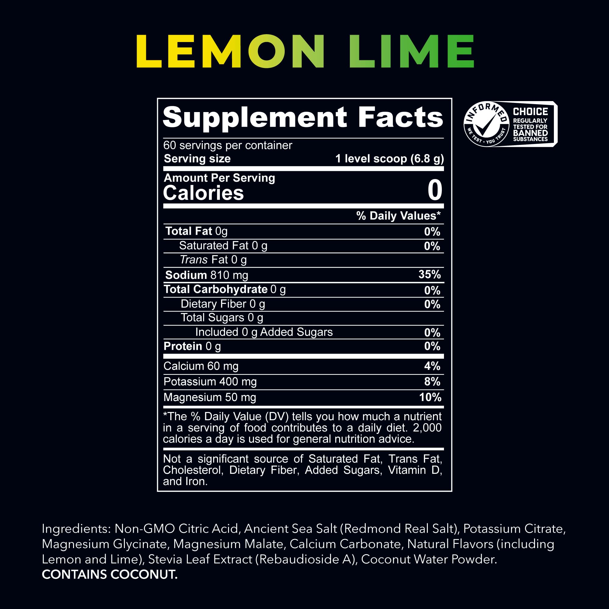 Redmond Re-Lyte Nutrition panel highlights minerals and electrolytes