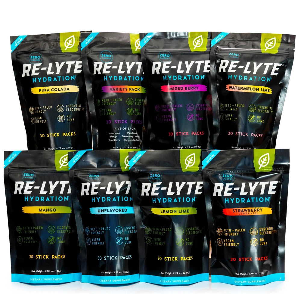 REDMOND Re-Lyte Mango sachets shown for on-the-go hydration.
