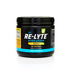 REDMOND Re-Lyte Mango tub packaging highlights natural electrolytes for hydration.