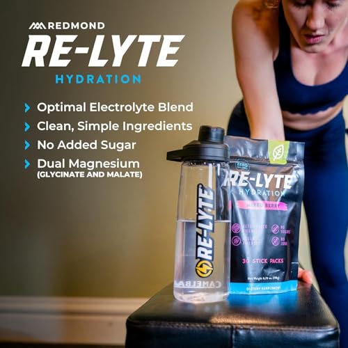 Glass of water with REDMOND Re-Lyte Mixed Berry