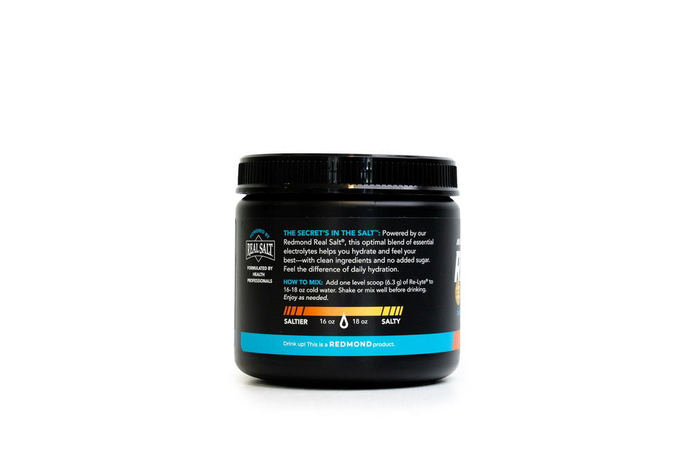 Redmond Re-Lyte Salty Palmer scoop beside the tub for easy mixing.