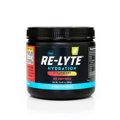 REDMOND Re-Lyte strawberry lemonade powder tub ready for daily hydration.