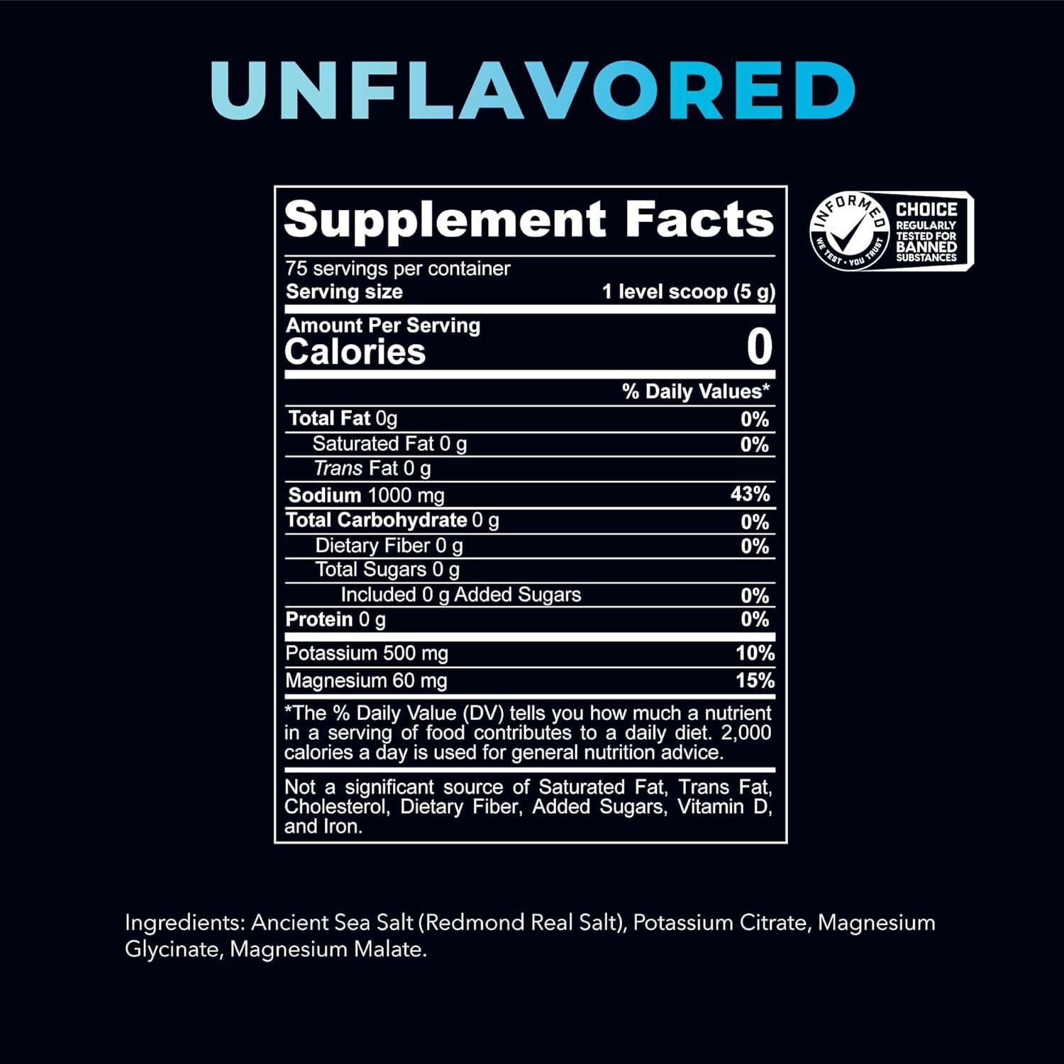 Redmond Re-Lyte unflavored powder dissolving in water for workouts