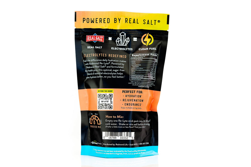 REDMOND Re-Lyte Watermelon Lime powder dissolving in glass with vibrant color