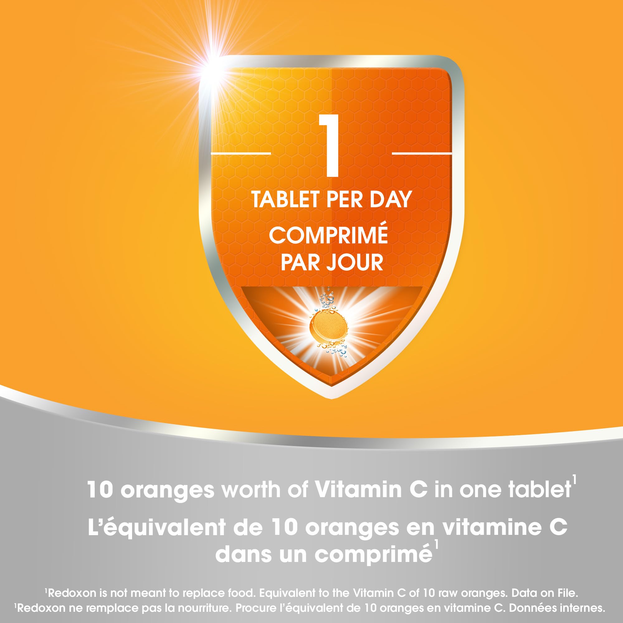 Active person drinking Redoxon Orange drink, suggesting everyday wellness