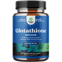 Reduced Glutathione with Milk Thistle bottle supports skin radiance and overall wellness