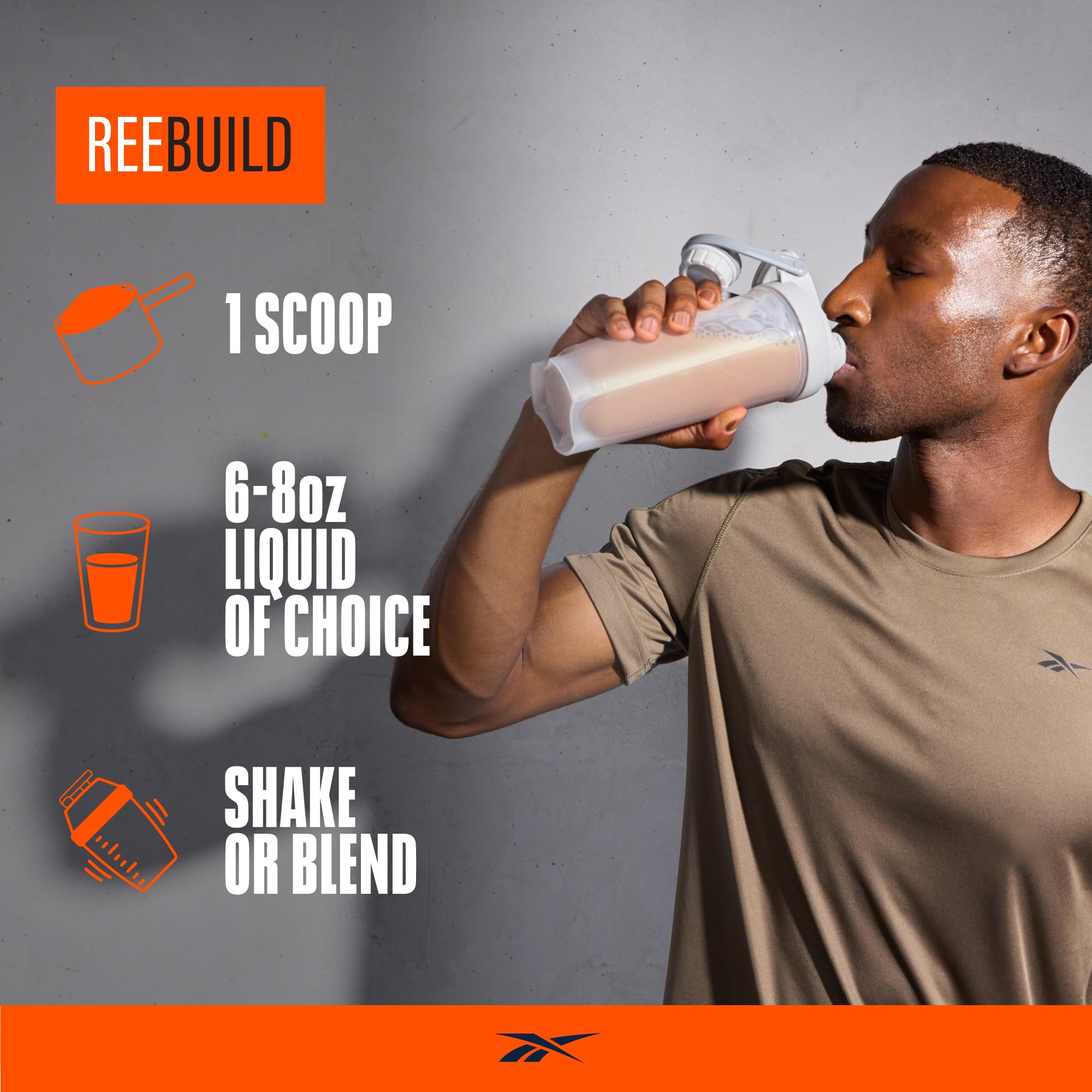 Glass of REEBUILD after workout highlighting flavor and hydration