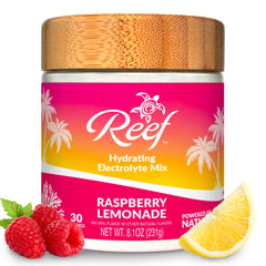 Reef Replenish bottle front view for quick, tasty hydration on the go.
