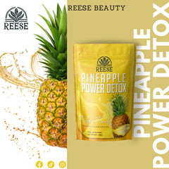 Hydration moment with REESE Pineapple Power Detox in a glass