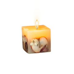 Refillery Haus Small Spiced Apple Cider Candle flame adds warm ambiance to any room.