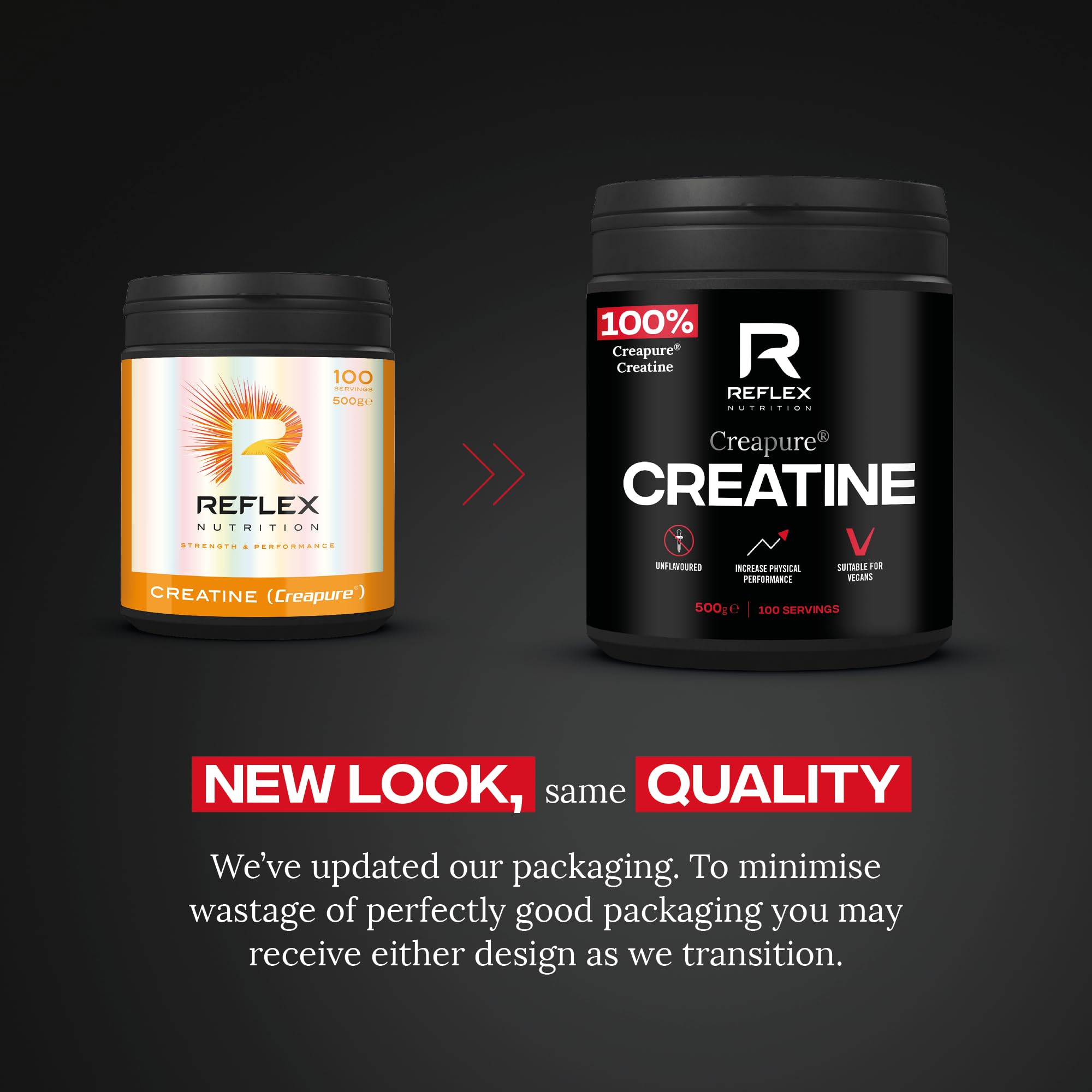 Reflex Creapure Creatine Powder dissolves easily in water for daily use