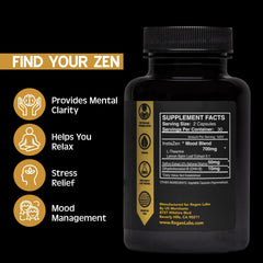 Regen Labs Instazen capsules close-up emphasizing mood support with herbal formula.