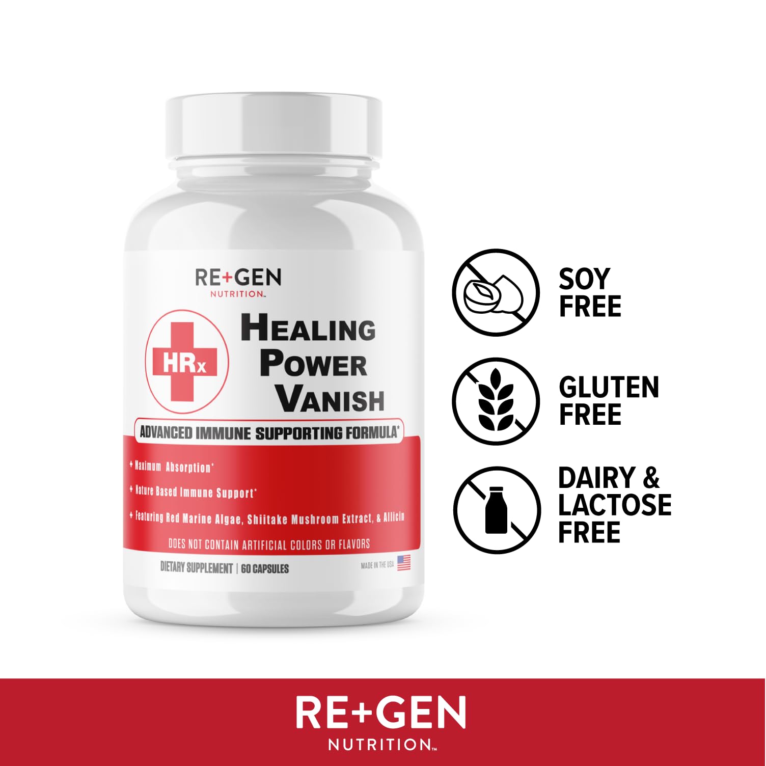 Garlic-derived allicin capsule component for immune support