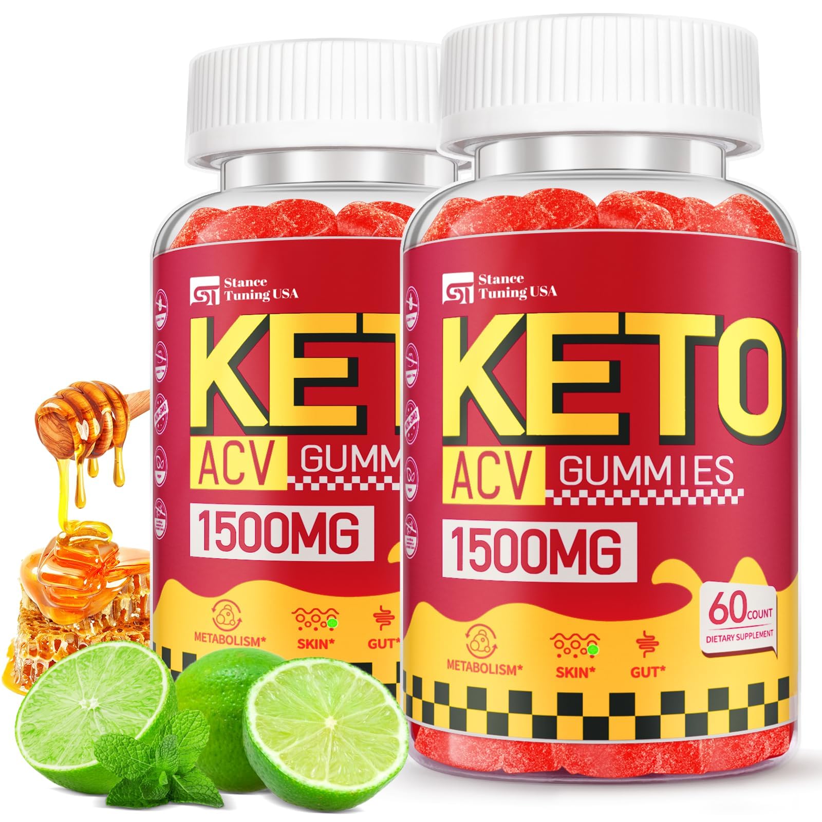Regio Stance Tuning USA Keto ACV Gummies bottle front supports gut health and keto routine