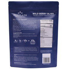 Regulate Wild Berry Bliss stick-pack on table for portable hydration