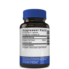 Rejuvenation Therapeutics elderberry capsules bottle front view: easy daily routine.