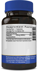 Close-up of Rejuvenation Therapeutics Vitamin D3 4000IU capsules, vegan and gluten-free for everyday wellness.