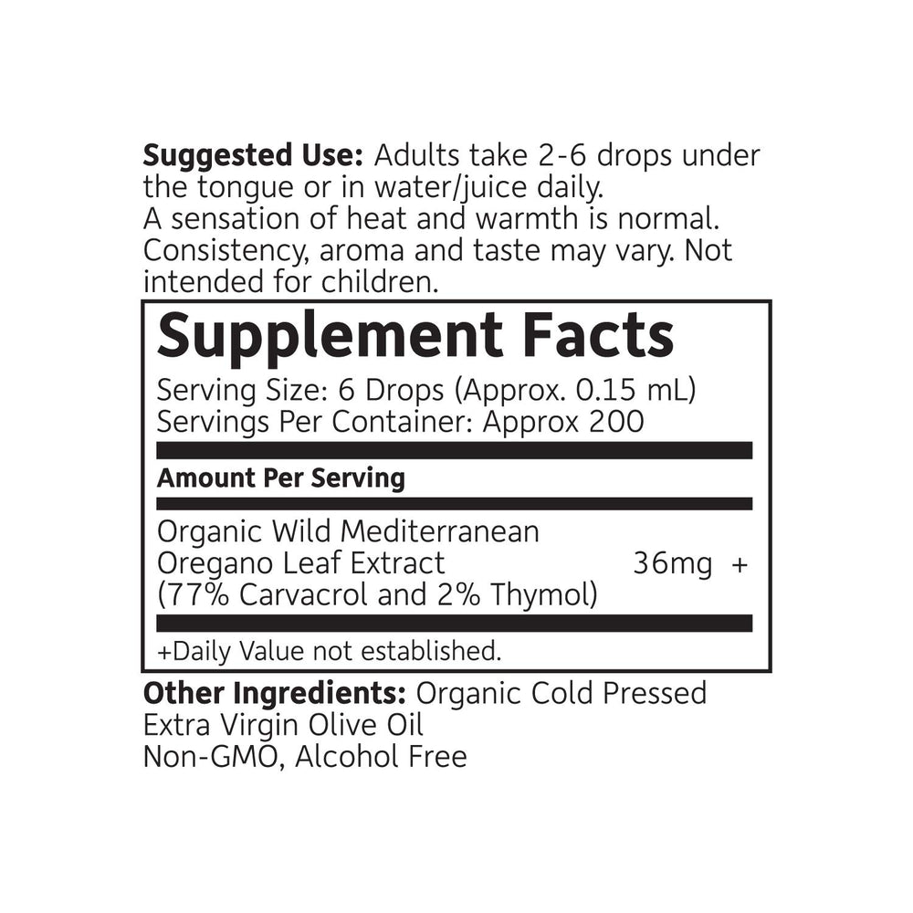 Carvacrol-rich oregano oil detail from RejuveNaturals.